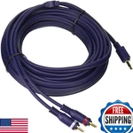 C2g Legrand 3.5mm To Rca Y-cable 25 Foot Y Splitter Audio Cable Blue. Fixed Price $30.55.