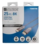 Utilitech 5989798 8k Hdmi To 25' Black Fiber Optic Cable Brand New!. Fixed Price $32.24.