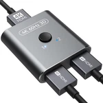 Vilcome Hdmi Switch 4k 60hz, Bidirectional Splitter 2 In 1 Out, Gray. Fixed Price $14.17.