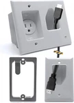 Datacomm Recessed Low Voltage Cable Plate With Power Kit - White Data. Fixed Price $62.73.