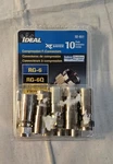 Nip (10-pk) Ideal Compression F-connectors Brass Nickel-plated 92-651. Fixed Price $9.98.