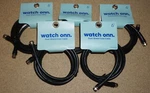 (5 Set) Watch Onn 6' Dual-shield Coax Cable Black. Fixed Price $27.99.
