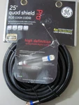 Ge 25'/7.6m Pro Quad Shield High Definition Rg6 Coax Cable Full 1080hp 3ghz New. Fixed Price $12.00.