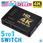 5 In 1 Out Hdmi Switch 4k Splitter Port Selector Switcher Hub Ir Remote Hdtv. Fixed Price $12.98.