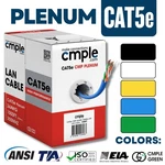 Cat5e Ethernet Cable 1000ft Plenum Cmp Solid 24awg Utp 350mhz Easy Pull Bulk. Fixed Price $89.99.