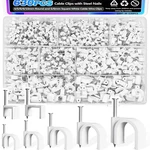 Mxuteuk 630pcs Cable Clips With Steel 4/5/6/8/10mm, White. Fixed Price $17.58.