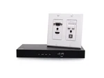 C2g C2g31012 Hdmi Hdbaset + Vga, 3.5mm, And Usb-b To A Over Cat Extender Wall Pl. Fixed Price $847.95.