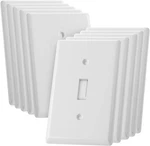Bates 10 Pack White Light Switch Wall Plates Shatterproof Durable Cover. Fixed Price $10.79.
