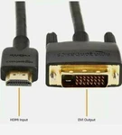 New Amazon Basics Hdmi To Dvi Adapter Cable, Black, 3 Feet, 1-pack Ft. Fixed Price $9.98.