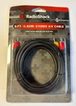 New-radioshack Audio Video Cord 6 Ft Stereo A/v Cable For Tvs Vcr Satellite. Fixed Price $10.00.