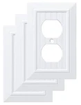 3 Pack Duplex Wall Plates Pure White Decorative Outlet Covers Easy Installation. Fixed Price $21.49.