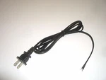 Philmore Spt1182-6bl 6ft 18awg Spt Ac Power Cable Cord Black Polarized. Fixed Price $11.95.