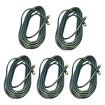 5 Leviton Black 25' Coaxial Video Cable Gold Plugs End F-type Rg59 C5851-25g-104. Fixed Price $47.49.