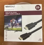 Vivitar Gold Plated 25ft Hdmi Cable - 4k And 3d Compatible New ***free Ship***. Fixed Price $19.99.