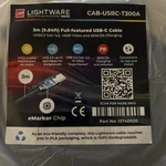 Lightware - 13740020 Cab-usbc-t300a. Usb-c To 3m/9.8ft. Fixed Price $42.00.