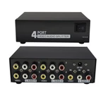 Powered 4 Way 3 Rca Splitter Box 1 In Out Composite Video Audio Distribution D. Fixed Price $29.98.