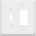 Oversized White Metal Outlet Cover, 2-gang, Toggle And Decorator Switch Wall Pla. Fixed Price $20.81.