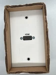 New Panelcrafters Hdmi Pass Through Single Gang Wall Plate - White. Fixed Price $15.00.