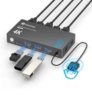 Usb 3.0 Hdmi Kvm Switch 1 Monitor 2 Computers 4k 60hz Cables New Sealed Box. Fixed Price $24.50.