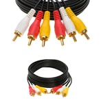 3 Rca Male To Cable Stereo Av Audio Video Composite Gold Plated Lot. Fixed Price $129.19.