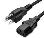 Standard 5ft (1.5m) 10 Amps 125 Volts Black 3 Prong Ac Power 5-feet,. Fixed Price $9.25.