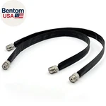 2-pack 19.6 Inch Coax Window Pass Through Flat Coaxial Cable Black Cord. Fixed Price $25.43.
