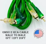 Omni12 Rca Cable Male To 6ft 12ft 20ft. Fixed Price $16.99.