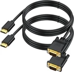 Hdmi To Vga Cable 3.3ft 2-pack, Cord 3 Feet, Black. Fixed Price $19.39.