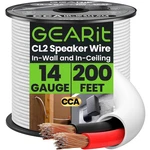 Gearit 14 Gauge Speaker Wire, Cl2 Rated Wire 200ft, Audio Cable With Re. Fixed Price $102.59.