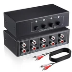 3.5mm Aux + Rca L/r Audio Switch Box, With 5 Ft Cable, 4 In 1 Out .... Fixed Price $25.04.