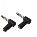 2-pack 1/4 Inch Trs To 3.5mm Right Angle Adapter For Optimal Audio Connection. Fixed Price $12.99.