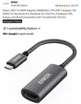 Anker 310 Usb-c To 4k Hdmi Conversion Adapter 60hz A83120a1 Aluminum Usb C A8312. Fixed Price $4.99.
