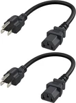 Cablecreation 2-pack 1 Feet 18 Awg Universal Power Cord For Feet, Black. Fixed Price $17.58.