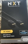 Nxt Technologies High Speed Hdmi 4k Audio Video 8 Ft Cable Black Nx29739 New. Fixed Price $6.00.