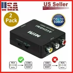 2 X Rca Av To Hdmi Hd Converter Composite Cvbs Audio Video Adapter Wii Nes Snes. Fixed Price $13.94.