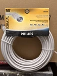 Philips Rg59 Coaxial Cable 50 Ft Video Ph61209 F Connectors White New. Fixed Price $15.00.