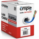 Cmple - Cat5e Plenum Cable 1000ft, Cmp, Blue 350mhz Gigabit Ethernet Solid Ne.... Fixed Price $156.78.
