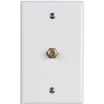 Zenith Vw1001wj1w Coaxial Cable Wall Jack, 4-1/2 In L, 2-3/4 W, White. Fixed Price $13.37.