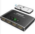 Vwrhar Hdmi Switch 3-in-1 Out 4k Uhd Aluminium Splitter W/remote Control. Fixed Price $9.30.