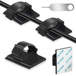 Adhesive Cable Holder Management Wire Clips 50 Pcs Black Suitable For Cab. Fixed Price $13.11.
