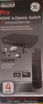 General Electric Pro Hdmi 4 Device Switch + Universal Remote Control. Fixed Price $18.99.