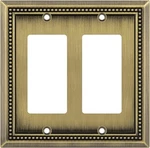 Henne Bery Sunken Pearls Heavy Duty Double Decorator, Antique Brass. Fixed Price $17.99.