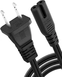 Ul Listed 6ft 18awg 7a 125v Ac Power Cord 2 Prong Cable Non Polarized Black. Fixed Price $10.69.