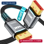 80gbps Displayport Cable 2.1 5ft, Vesa Certified Dp 16k Military-gra. Fixed Price $9.96.