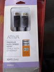 Ativa Premium High Speed Hdmi Cable With Ethernet Video 10 Ft. Fixed Price $8.62.