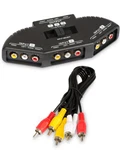 Rca Splitter With 3-way Audio Video Switch Box Cable For Connecting 3 Rc. Fixed Price $23.70.