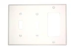 Leviton 3-gang 2-toggle 1-decora/gfci Device Combination Wallplate, White. Fixed Price $8.99.