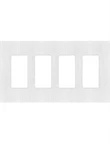 Lider Brushed White Quadruple 4 Gang Decorator Switch Cover Screwless Wall Plate. Fixed Price $9.99.