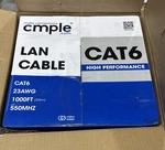 Cmple - Cat6 Cable 1000ft Bulk Lan Ethernet Cat 6 High-performance 23awg White. Fixed Price $130.20.