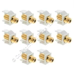 10 Leviton White Quickport Gold Coaxial Cable Connector Jacks 40831-w. Fixed Price $18.99.